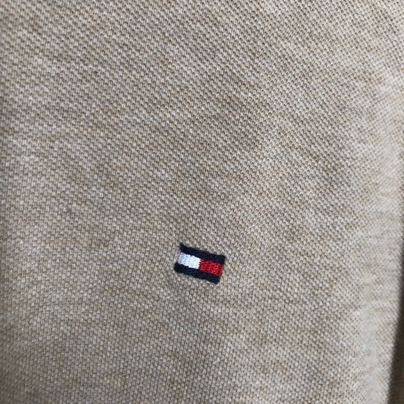 Tommy Hilfiger Men's Classic Preppy Tan Polo Shirt Large - Picture 5 of 11